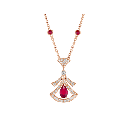 [Everoly JW]DREAM NECKLACE CARNELIAN DIAMOND PINK GOLD