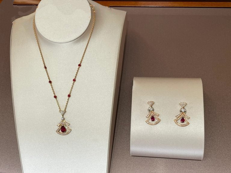 [Everoly JW]DREAM NECKLACE CARNELIAN DIAMOND PINK GOLD