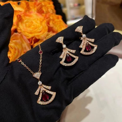 [Everoly JW]DREAM NECKLACE CARNELIAN DIAMOND PINK GOLD