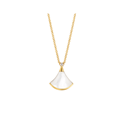 [Everoly JW]DREAM NECKLACE WHITE MOP GOLD 1 DIAMOND