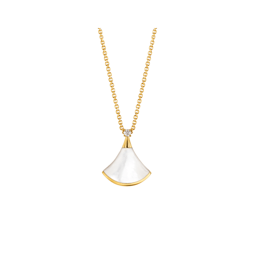 [Everoly JW]DREAM NECKLACE WHITE MOP GOLD 1 DIAMOND