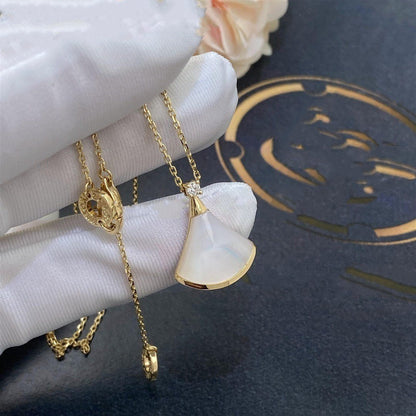 [Everoly JW]DREAM NECKLACE WHITE MOP GOLD 1 DIAMOND