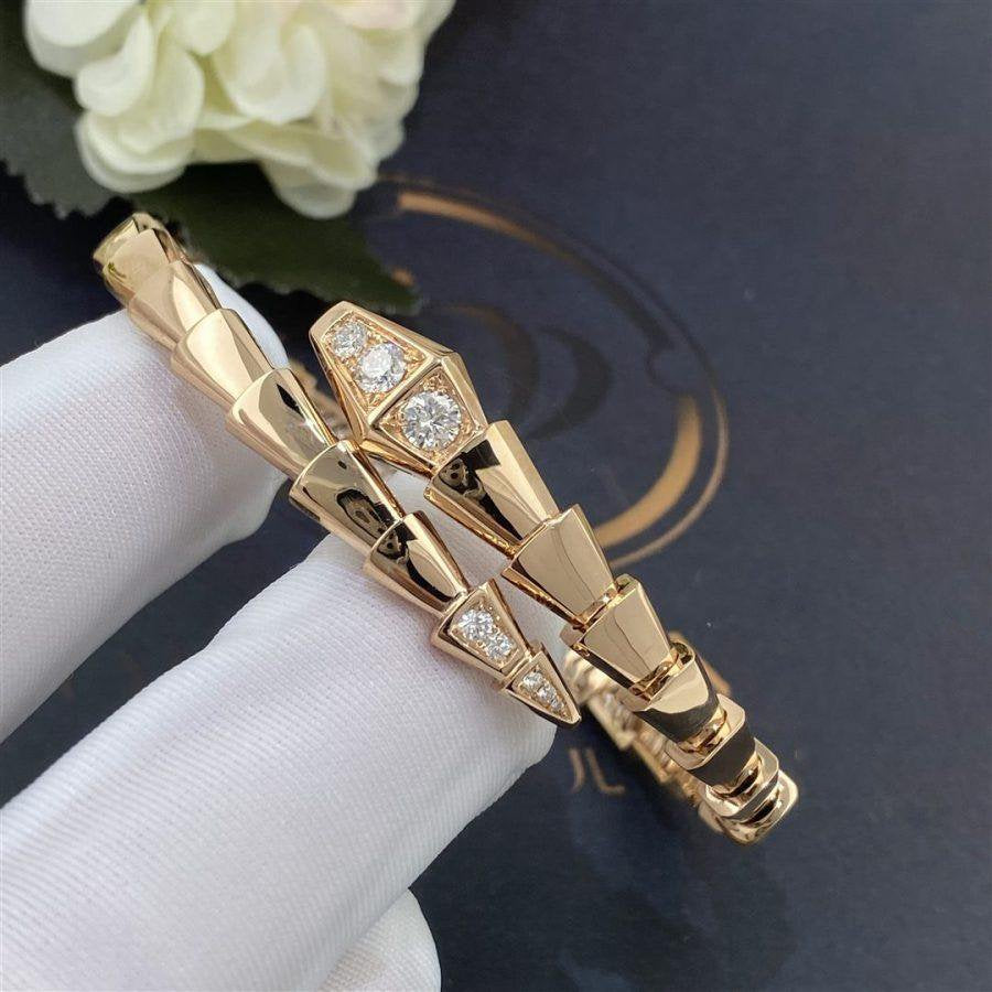 [Everoly JW]SERPENTI BRACELET DIAMONDS PINK GOLD