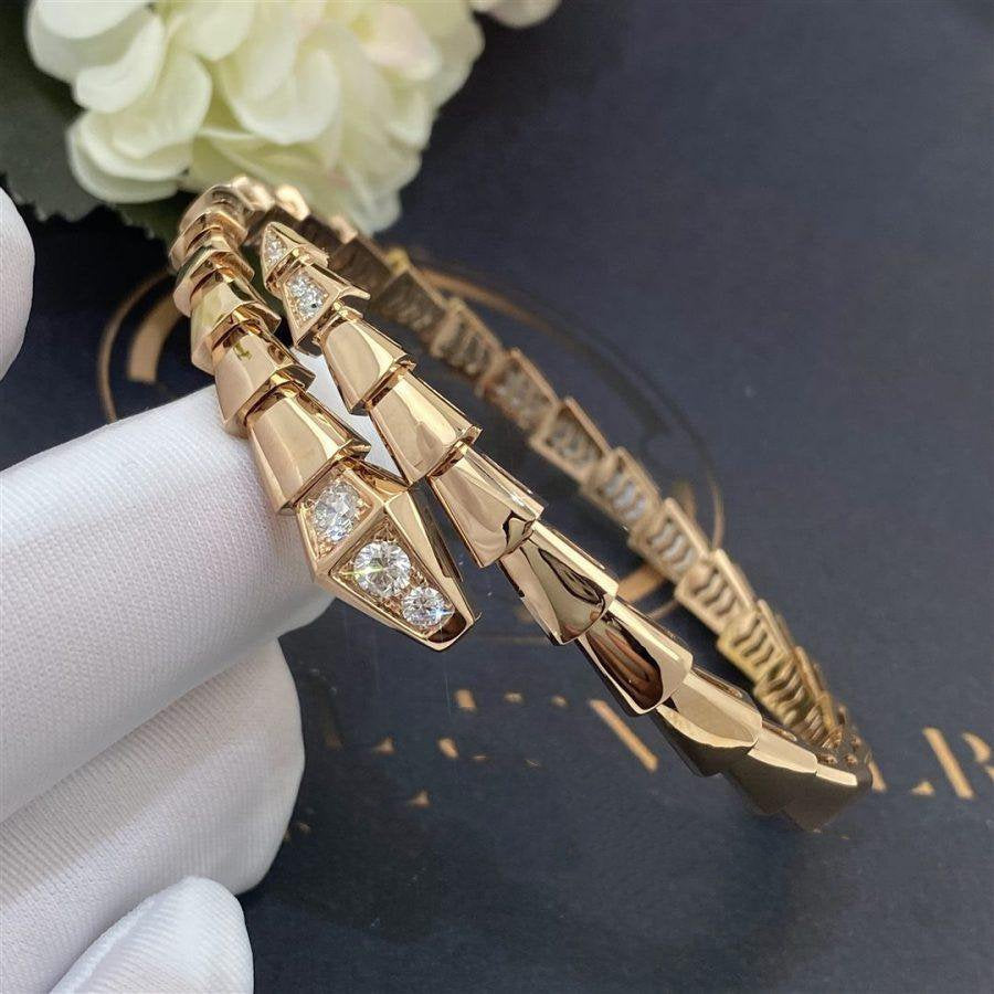 [Everoly JW]SERPENTI BRACELET DIAMONDS PINK GOLD