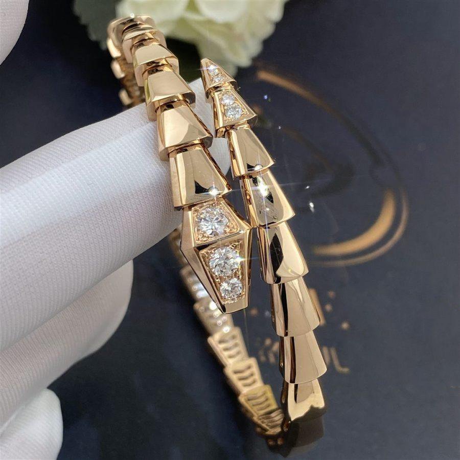 [Everoly JW]SERPENTI BRACELET DIAMONDS PINK GOLD