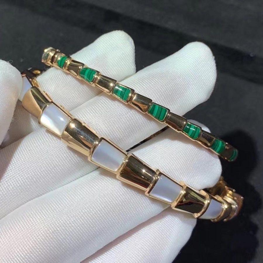 [Everoly JW]SERPENTI BRACELET PINK GOLD MOP