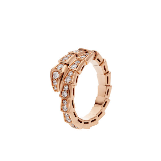 [Everoly JW]SERPENTI RING PINK GOLD DIAMOND PAVED 4MM
