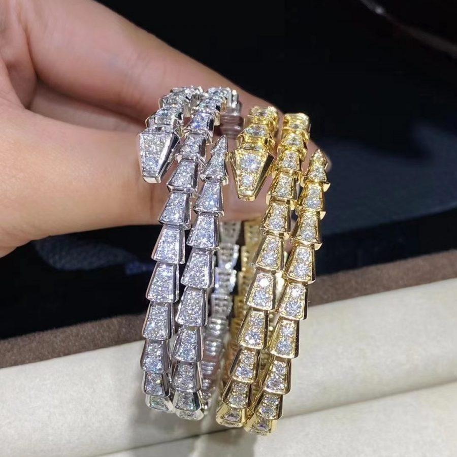 [Everoly JW]SERPENTI BRACELET GOLD DIAMOND DOUBLE ROW