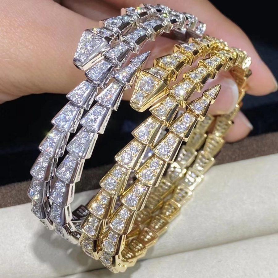 [Everoly JW]SERPENTI BRACELET GOLD DIAMOND DOUBLE ROW