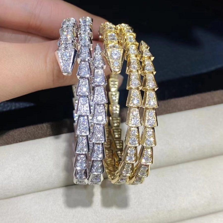 [Everoly JW]SERPENTI BRACELET GOLD DIAMOND DOUBLE ROW