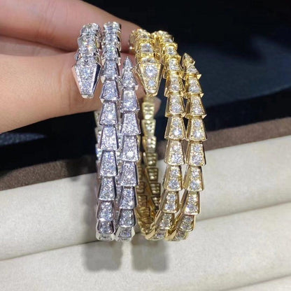 [Everoly JW]SERPENTI BRACELET GOLD DIAMOND DOUBLE ROW