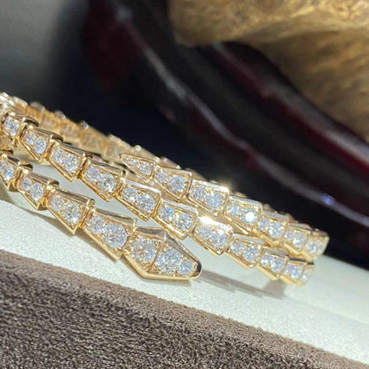 [Everoly JW]SERPENTI BRACELET GOLD DIAMOND DOUBLE ROW