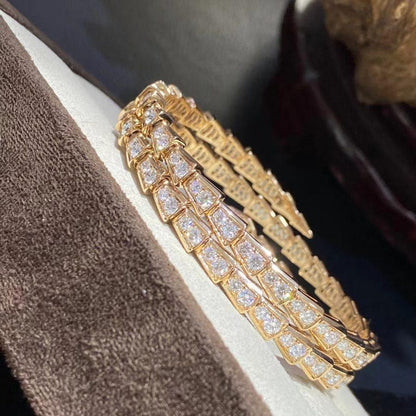 [Everoly JW]SERPENTI BRACELET GOLD DIAMOND DOUBLE ROW