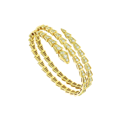 [Everoly JW]SERPENTI BRACELET GOLD DIAMOND DOUBLE ROW