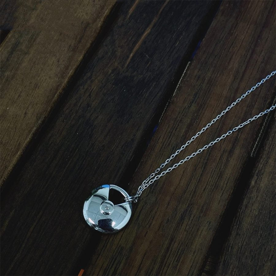 [Everoly JW]AMULETTE SILVER FULL DIAMOND NECKLACE