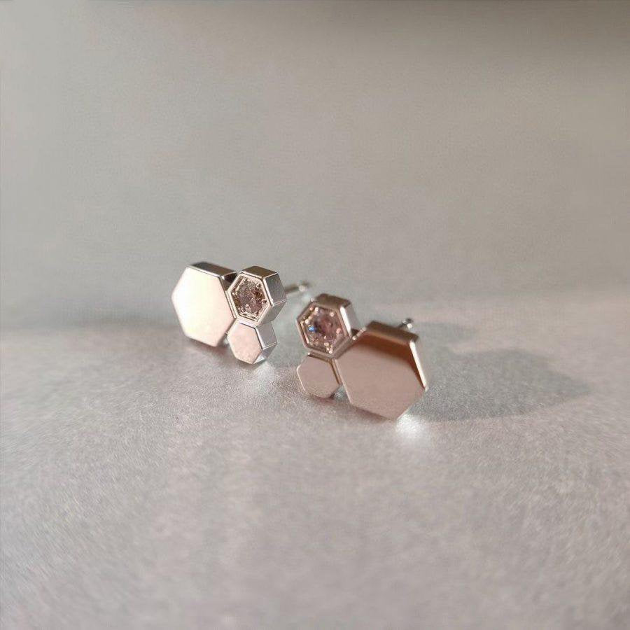 [Everoly JW]BEE LOVE SILVER DIAMOND EARRINGS