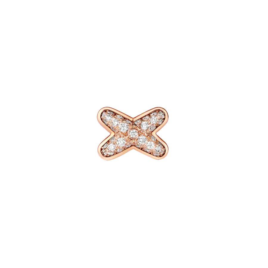 [Everoly JW]JEUX DE PINK GOLD DIAMOND EARRINGS