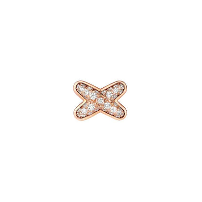 [Everoly JW]JEUX DE PINK GOLD DIAMOND EARRINGS