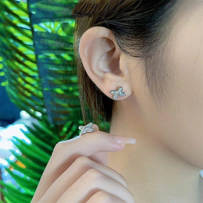 [Everoly JW]JEUX DE SILVER DIAMOND EARRINGS
