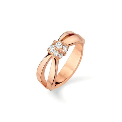 [Everoly JW]LIENS RING ROSA GOLD DIAMANT