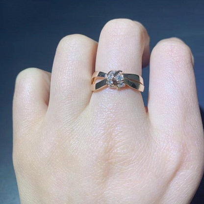 [Everoly JW]LIENS RING ROSA GOLD DIAMANT