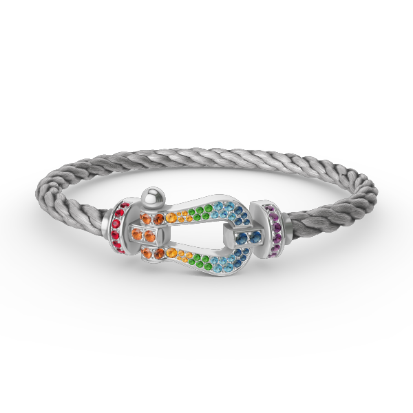 [Everoly JW]FORC ラージホースシューカラーダイヤモンドブレスレット シルバー