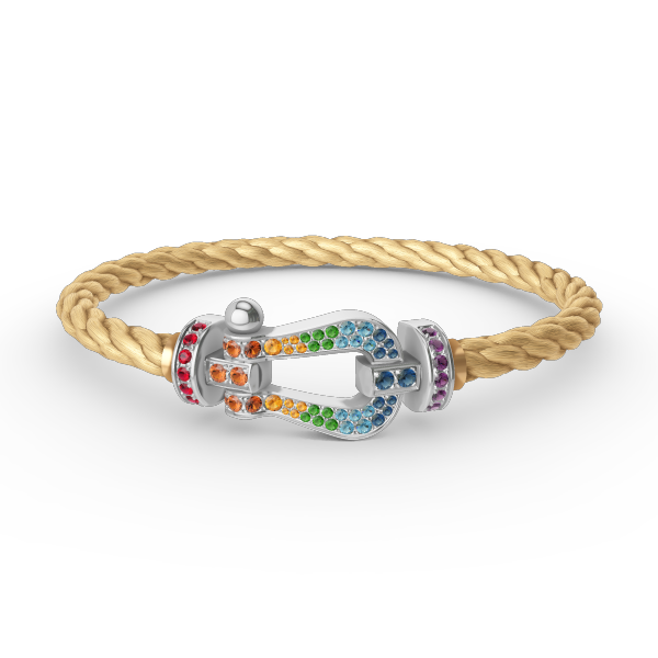 [Everoly JW]FORC ラージホースシューカラーダイヤモンドブレスレット シルバー
