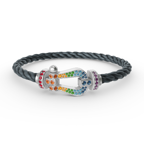[Everoly JW]FORC ラージホースシューカラーダイヤモンドブレスレット シルバー