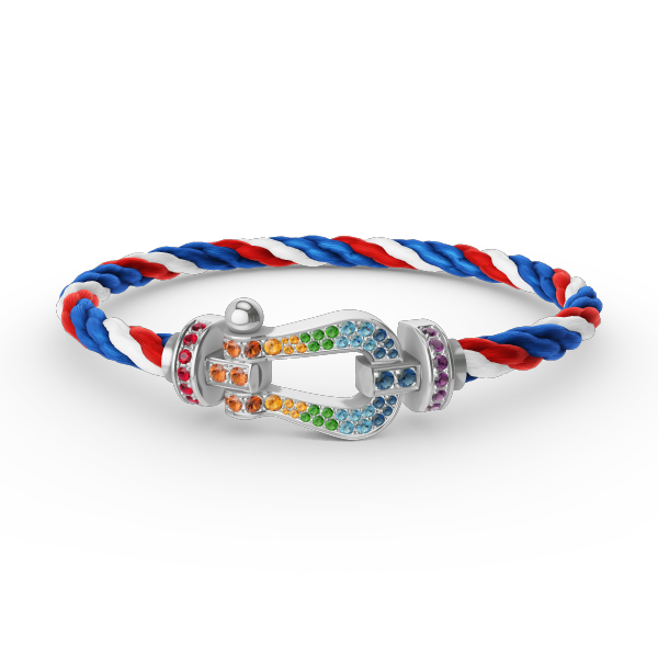 [Everoly JW]FORC ラージホースシューカラーダイヤモンドブレスレット シルバー