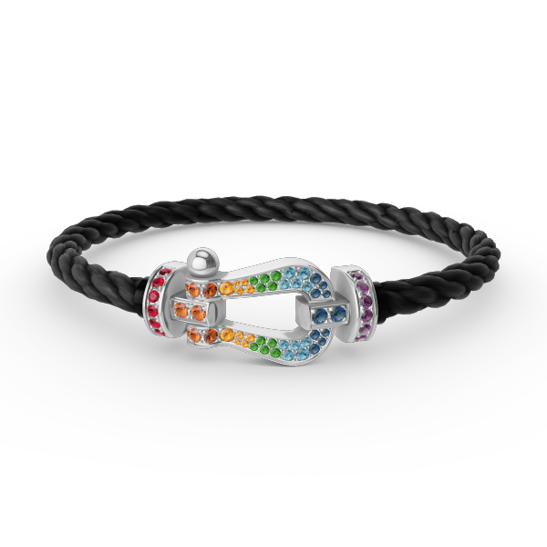[Everoly JW]FORC ラージホースシューカラーダイヤモンドブレスレット シルバー