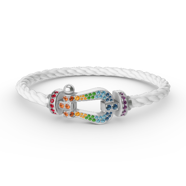 [Everoly JW]FORC ラージホースシューカラーダイヤモンドブレスレット シルバー