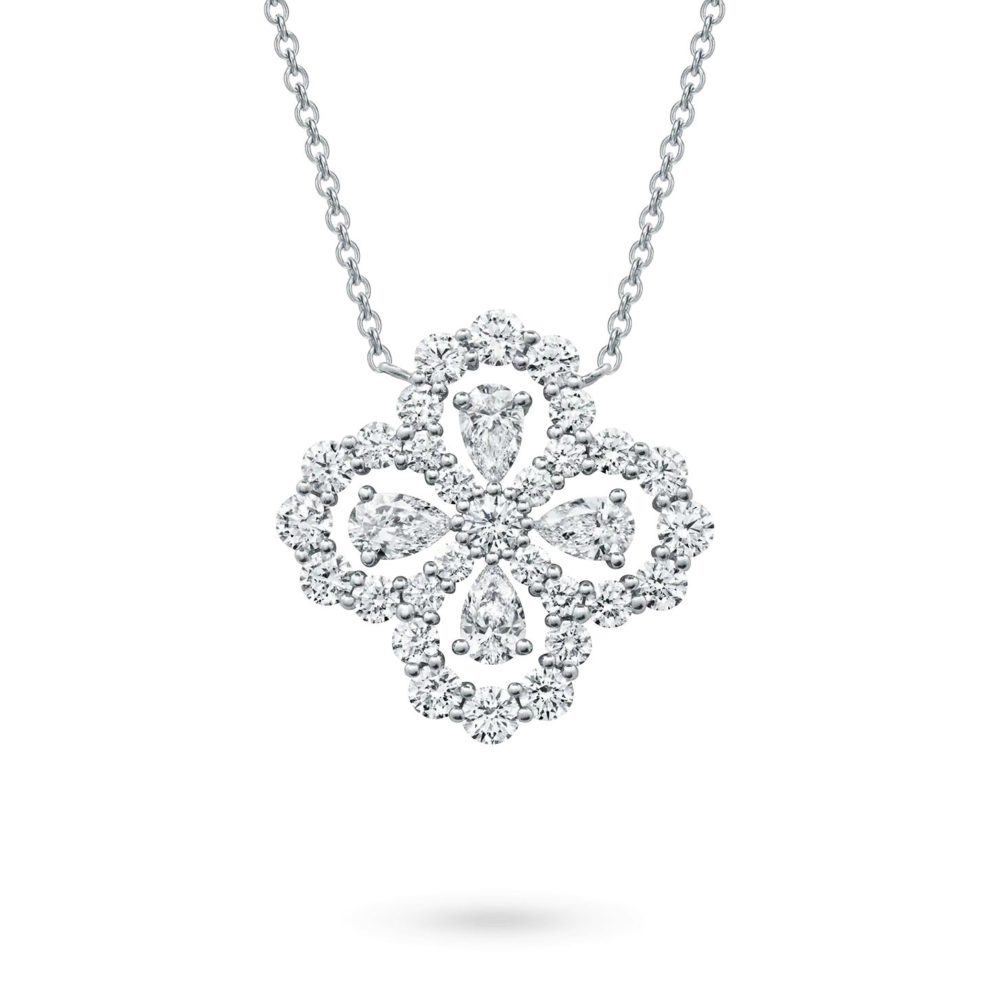 [Everoly JW]LOOP NECKLACE FULL MOTIF DIAMOND 16MM MULTIPLE COLORS