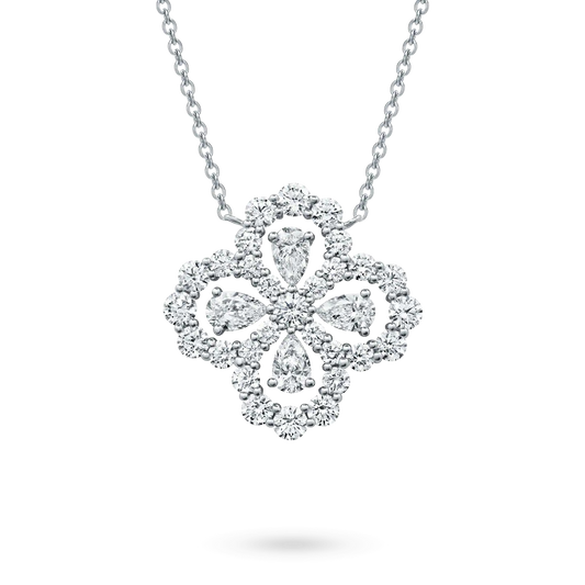 [Everoly JW]LOOP NECKLACE FULL MOTIF DIAMOND 16MM MULTIPLE COLORS