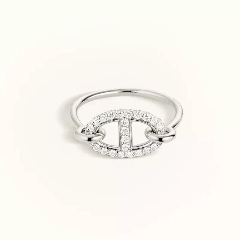 [Everoly JW]Runder kleiner silberner Diamantring