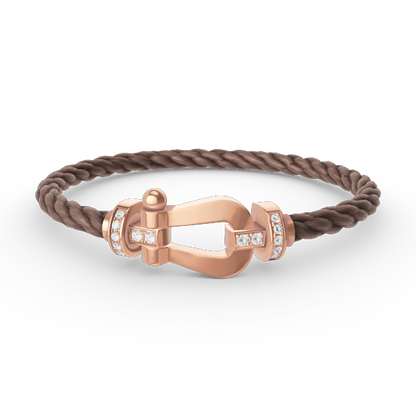 [Everoly JW]FORCE LARGE HORSESHOE HALF DIAMOND BRACELET ROSE GOLD