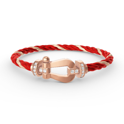 [Everoly JW]FORCE LARGE HORSESHOE HALF DIAMOND BRACELET ROSE GOLD