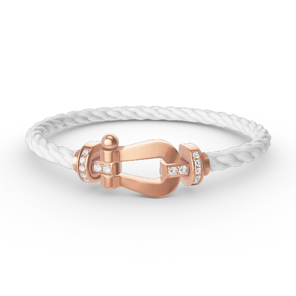 [Everoly JW]FORCE LARGE HORSESHOE HALF DIAMOND BRACELET ROSE GOLD