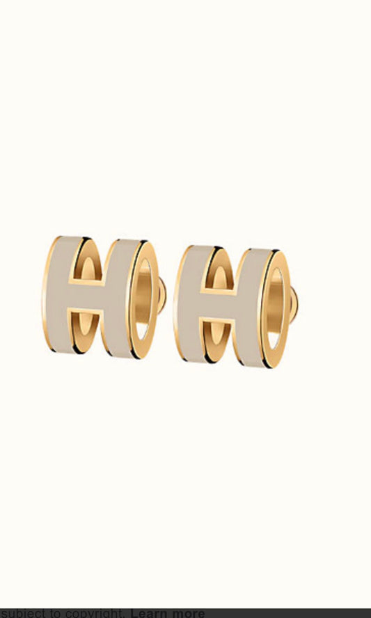 [Everoly JW]MINI POP H GOLD EARRINGS GREY