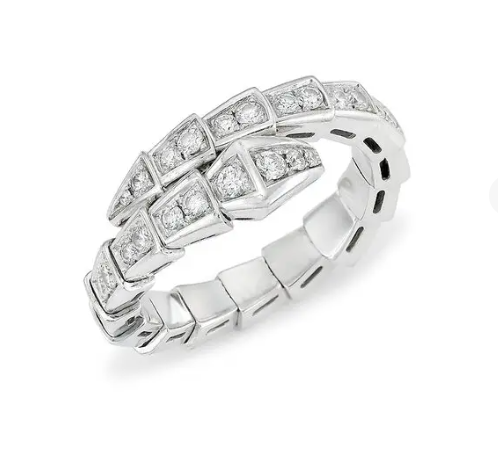 [Everoly JW]SERPENTI RING SILVER DIAMOND PAVED 4MM