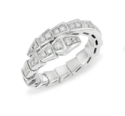 [Everoly JW]SERPENTI RING SILVER DIAMOND PAVED 4MM
