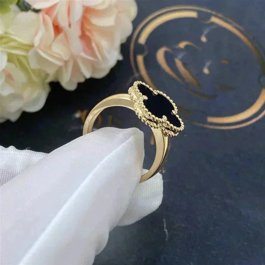 [Everoly JW] KLEEBLATT-ONYX-RING
