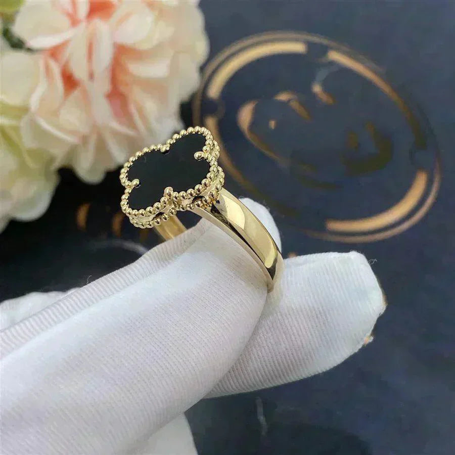 [Everoly JW] KLEEBLATT-ONYX-RING