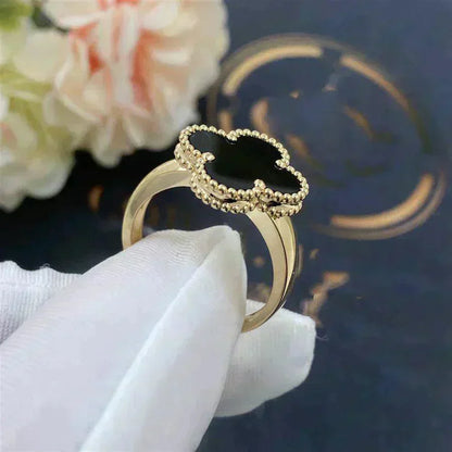 [Everoly JW] KLEEBLATT-ONYX-RING