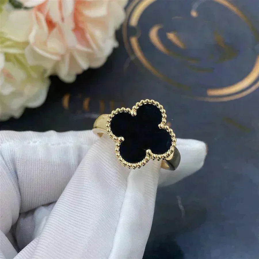 [Everoly JW] KLEEBLATT-ONYX-RING