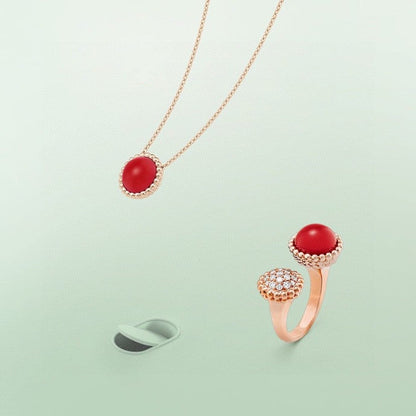 [Everoly JW]PERLEE COULEURS DIAMANT ROSÉGOLD ZWISCHEN DEN FINGERRING