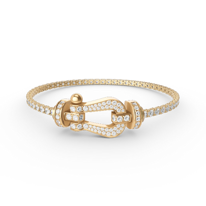 [Everoly JW]FORCE  LARGE HORSESHOE FULL DIAMOND TENNIS BRACELET