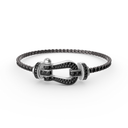 [Everoly JW]FORCE  LARGE HORSESHOE FULL DIAMOND TENNIS BRACELET